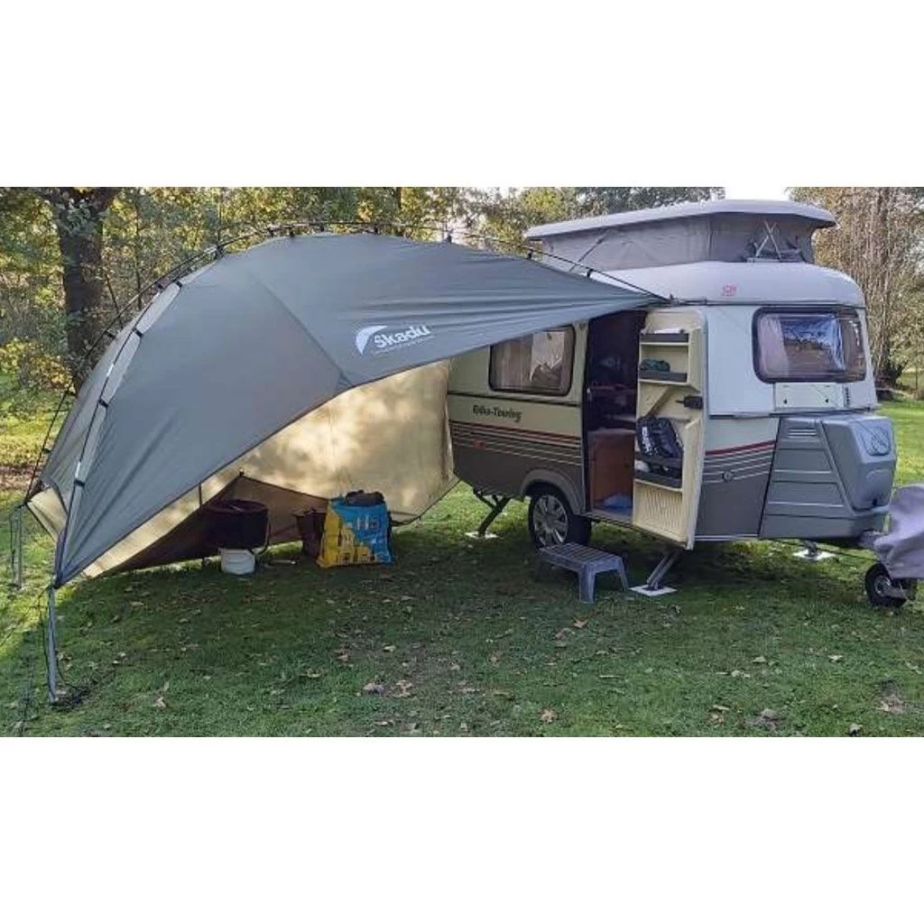 Femkes RooftoptentsSkadu Too Luifel Met Zijwanden Blauw Grijs 3 Femkes RooftoptentsSkadu Too Luifel Met Zijwanden Blauw Grijs