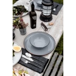 Barebones Emaille Plat Bord ø 280 Mm Grey 2-pack -Professionele winkel voor kampeerartikelen 107141 900 03 1