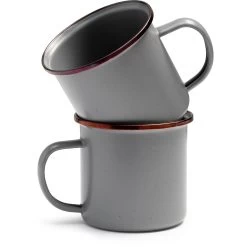 Barebones Emaille Mok 473 Ml Grey 2-pack