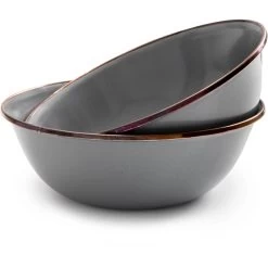 Barebones Emaille Schaal Grey 2-pack