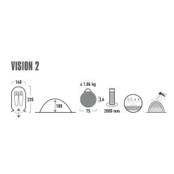 High PeakVision 2 Pop Up Tent -Professionele winkel voor kampeerartikelen 111845 990 06