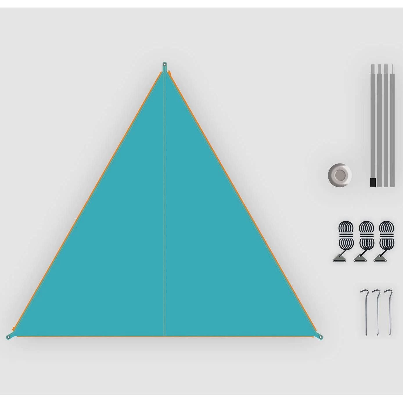 Bent Canvas Plain Set Tarp 250 X 250 X 250 Ocean Wave 4 Bent Canvas Plain Set Tarp 250 X 250 X 250 Ocean Wave - Afbeelding 2