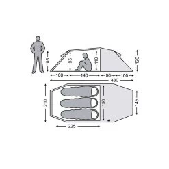 Nordisk Oppland 3 LW Lichtgewicht Tunneltent -Professionele winkel voor kampeerartikelen 111986 300 02 2