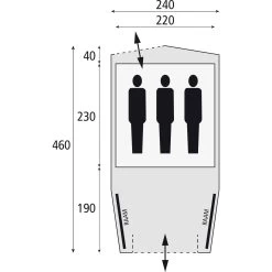Safarica Cabana Reef 240 Tunneltent -Professionele winkel voor kampeerartikelen 112102 900 04 2