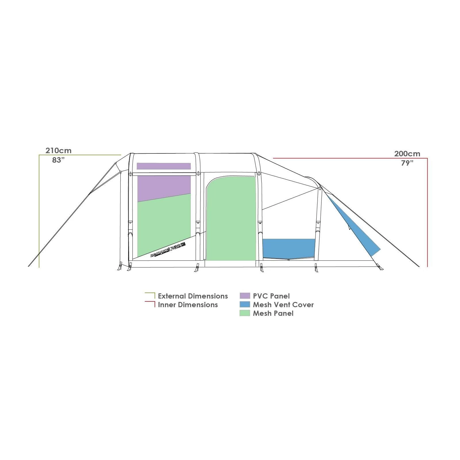 Zempire Evo TM V 2 Opblaasbare Tent 2022 11 Zempire Evo TM V 2 Opblaasbare Tent 2022 - Afbeelding 9