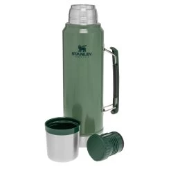 Stanley PMIClassic Vacuüm Thermosfles 1 Liter Hammertone Green -Professionele winkel voor kampeerartikelen 115040 300 02