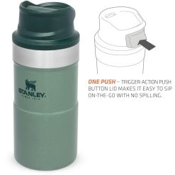 Stanley PMIClassic Trigger-Action Thermosbeker 250 Ml Hammertone Green -Professionele winkel voor kampeerartikelen 115050 300 05