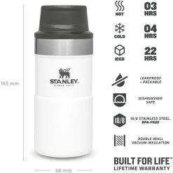 Stanley PMIClassic Trigger-Action Thermosbeker 250 Ml Polar -Professionele winkel voor kampeerartikelen 115052 100 03