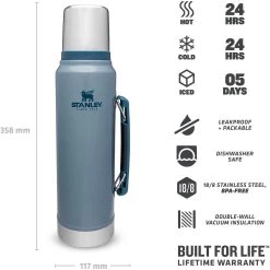 Stanley PMIThe Legendary Classic Thermosfles 1 Literhammertone Ice -Professionele winkel voor kampeerartikelen 115081 200 03