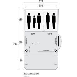 Cabanon Biscaya 370 All Season Tunneltent -Professionele winkel voor kampeerartikelen 125576 000 07