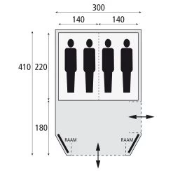Safarica Laguna 300 Koepeltent 2023 -Professionele winkel voor kampeerartikelen 139685 900 02