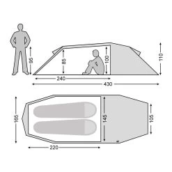 Nordisk Oppland 2 SI Lichtgewicht Tunneltent -Professionele winkel voor kampeerartikelen 142175 300 04