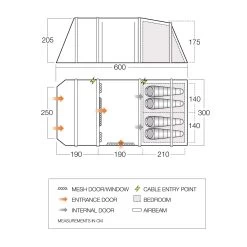 Vango Lismore Air 450 Opblaasbare Tent -Professionele winkel voor kampeerartikelen 143518 900 05