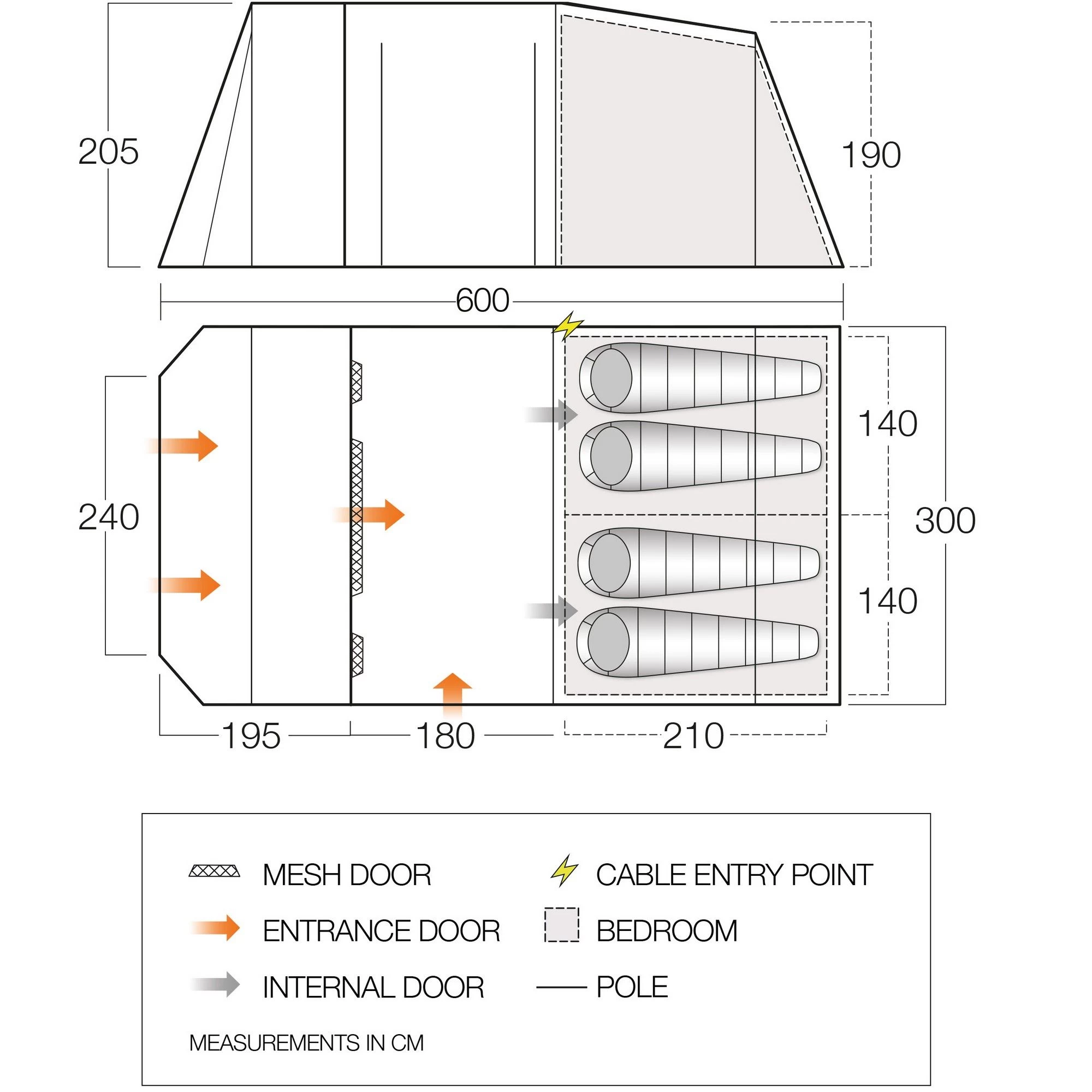 Vango Lismore 450 Tunneltent 7 Vango Lismore 450 Tunneltent - Afbeelding 5