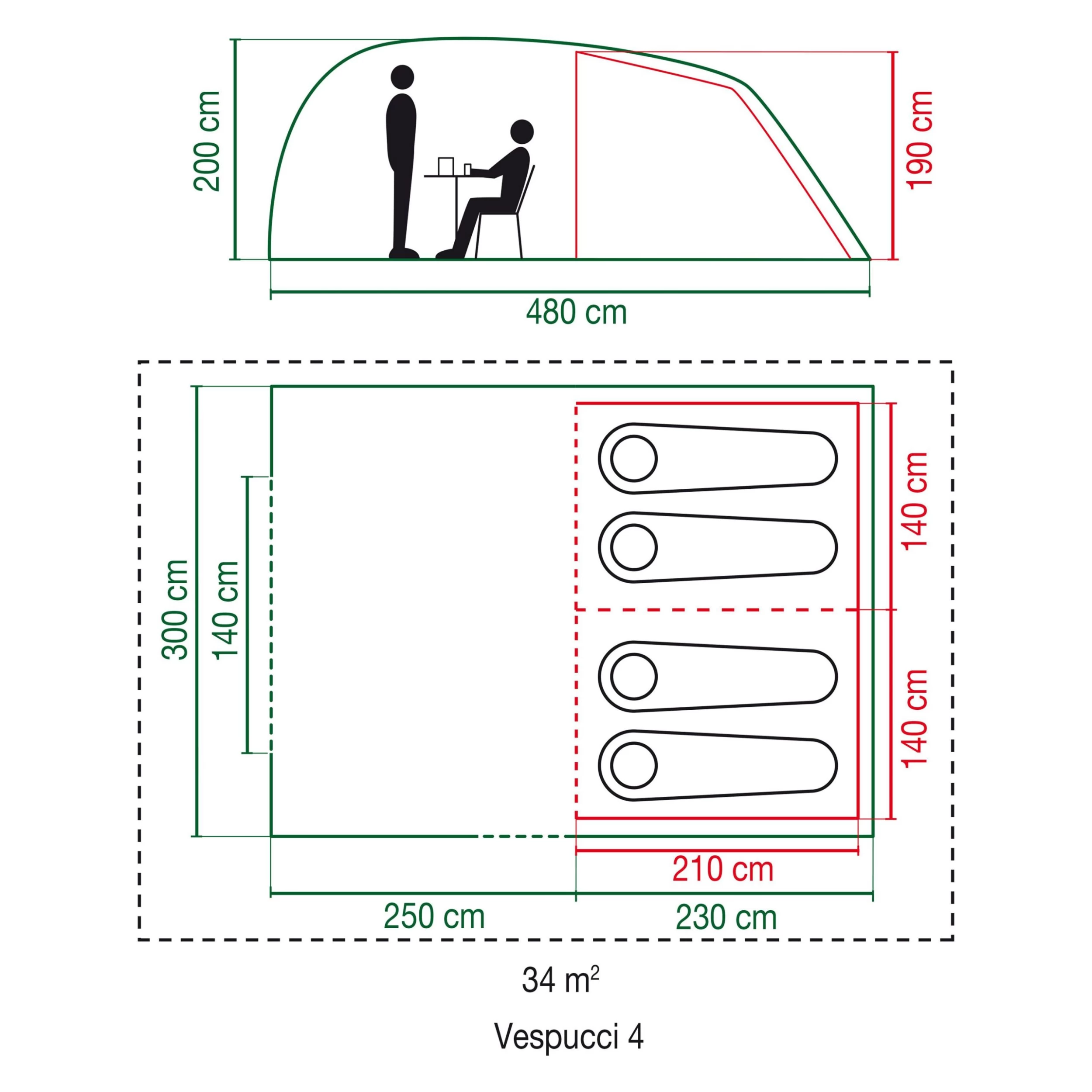 Coleman Vespucci 4 Tunneltent 5 Coleman Vespucci 4 Tunneltent - Afbeelding 3