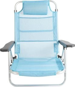 Bo-Camp Beach Chair - Monaco - Aluminium - Blauw -Professionele winkel voor kampeerartikelen 1035x1200