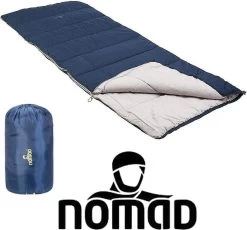 NOMAD® Brisbane Slaapzak | 205x80cm Blauw | Lichtgewicht & Kwalitatief | Dekenmodel Slaapzak | Incl Hoes -Professionele winkel voor kampeerartikelen 1200x1118