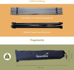 Skandika Ruka S Kleine Campingtafel – Campingtafels - Aluminium Campingtafel, Opvouwbaar, Zeer Licht, Eenvoudig Te Monteren, Stabiele Standaard - Opvouwtafel Voor Kamperen, Tenten Wandelen, Reizen, Thuis, Tuin – Tot Max. 20 Kg. - Grijs -Professionele winkel voor kampeerartikelen 1200x1143 2