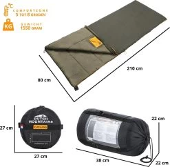 Dutch Mountains Slaapzak Vlieland XL - Grote Katoenen 210 X 80cm Lichtgewicht - Incl. Tasje En Tochtstrip -Comfortzone: 5-8 Graden- -Professionele winkel voor kampeerartikelen 1200x1178