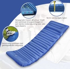 Hikr® Slaapmat 10cm+ Dikte - Comfortabel Luchtmatras - Zelfopblazend Met De Voet - TPU+40D Nylon - Slaapmatje Eenpersoons En Uit Te Breiden Tot Tweepersoons - Slaapmat Met Ingebouwde Pomp -Professionele winkel voor kampeerartikelen 1200x1186 1