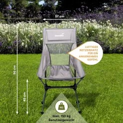Skandika Campingstoel Compact SET – Campingstoelen – Campingstoel Tot 150 Kg Belastbaar - Kampeerstoel, Visstoel, Kleine Pakmaat, Opvouwbaar, Stabiel, Licht, Comfortabel Gepolsterd – Draagtas Meegeleverd – Vouwstoel – Kampeermeubelen – Grijs -Professionele winkel voor kampeerartikelen 1200x1200 77
