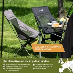 Skandika Campingstoel Compact SET – Campingstoelen – Campingstoel Tot 150 Kg Belastbaar - Kampeerstoel, Visstoel, Kleine Pakmaat, Opvouwbaar, Stabiel, Licht, Comfortabel Gepolsterd – Draagtas Meegeleverd – Vouwstoel – Kampeermeubelen – Grijs -Professionele winkel voor kampeerartikelen 1200x1200 78