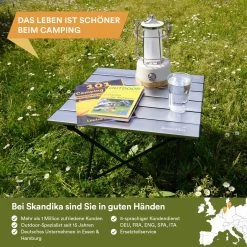 Skandika Ruka S Kleine Campingtafel – Campingtafels - Aluminium Campingtafel, Opvouwbaar, Zeer Licht, Eenvoudig Te Monteren, Stabiele Standaard - Opvouwtafel Voor Kamperen, Tenten Wandelen, Reizen, Thuis, Tuin – Tot Max. 20 Kg. - Grijs -Professionele winkel voor kampeerartikelen 1200x1200 87
