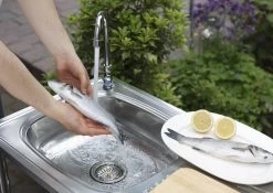 Camping/Outdoor Inox Tafel Met Gootsteen Lavabo En Kraan 100x77x50cm -Professionele winkel voor kampeerartikelen 1200x852