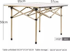 Buxibo - Lichtgewicht Vouwbare Campingtafel - Inklapbaar - Vis/Tuin/Picknick Tafel - Kamperen - Met Opberghoes - Aluminium - Grijs -Professionele winkel voor kampeerartikelen 1200x869