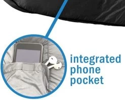 HikeMeister Mummy Slaapzak 1600 Gram - Kamperen - Zwart - Ca. 220 X 80 Cm - Met Binnenzak - Comfortzone: 0-15 Graden - Draagtas -Professionele winkel voor kampeerartikelen 1200x964