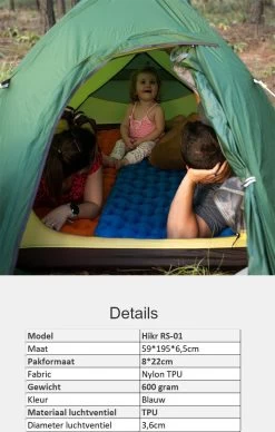 Hikr® Luchtbed - Slaapmat - Opblaasbaar Matras - Lichtgewicht - Outdoor - Camping - Hiking & Wandelen -Professionele winkel voor kampeerartikelen 764x1200